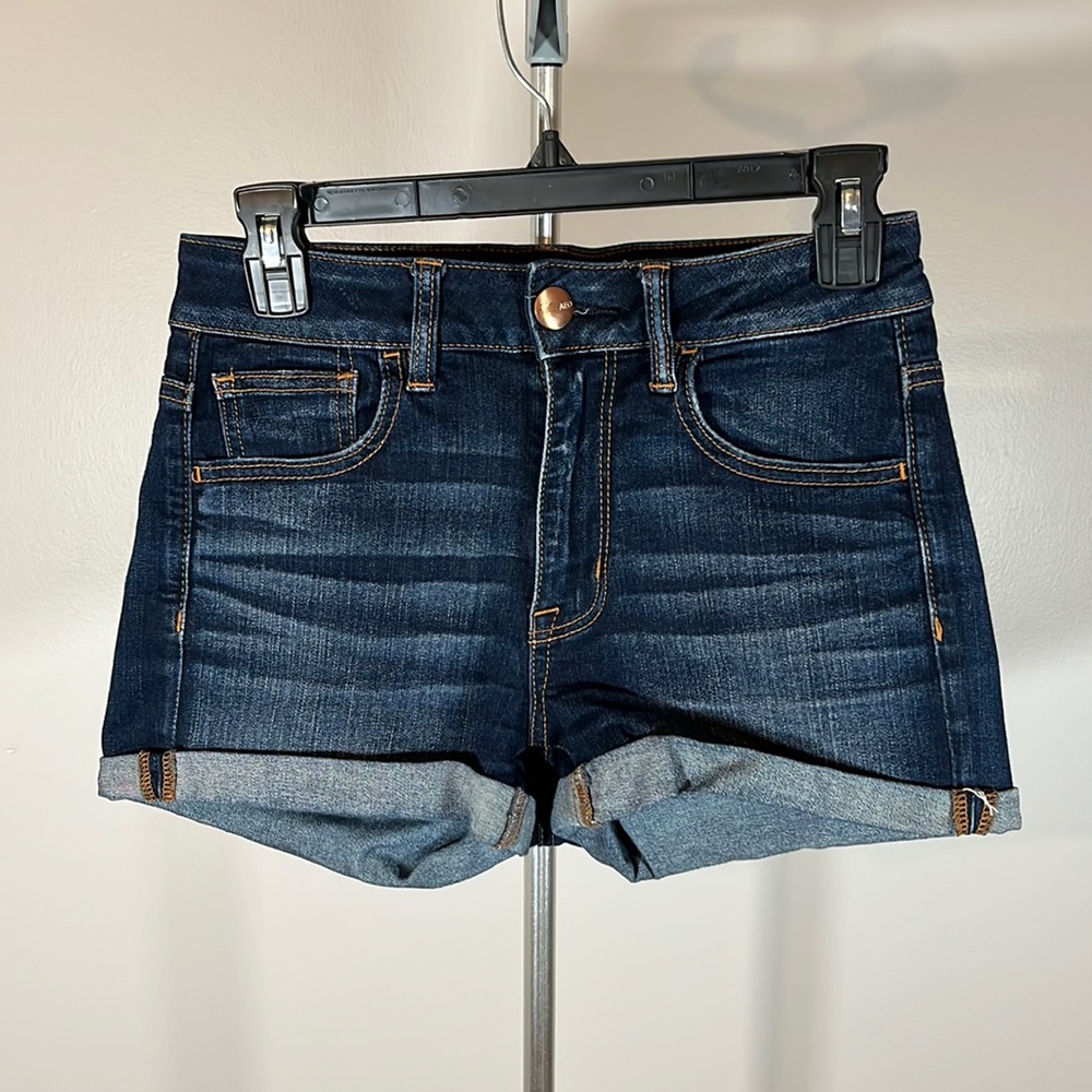 American Eagle High Waisted Denim Shorts 4